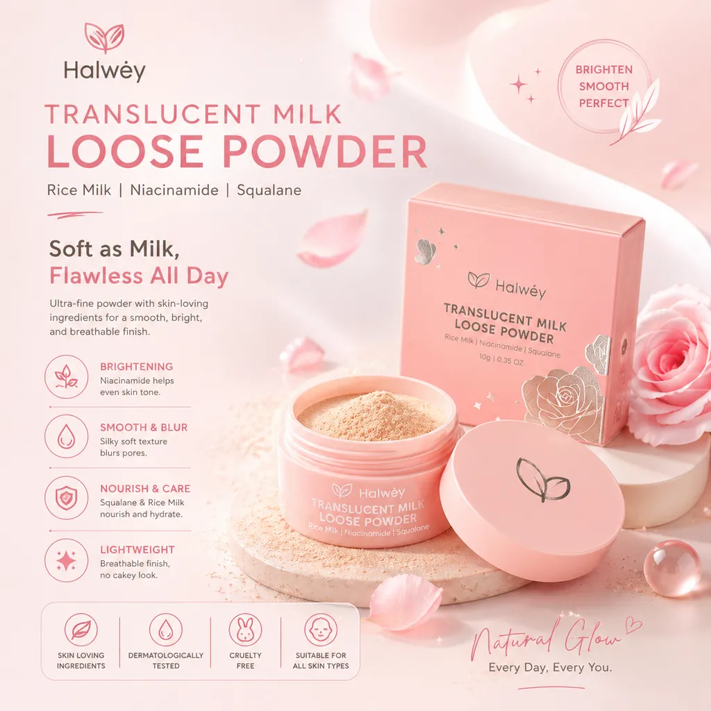 Translucent Milk Loose Powder bedak tabur. 10gr