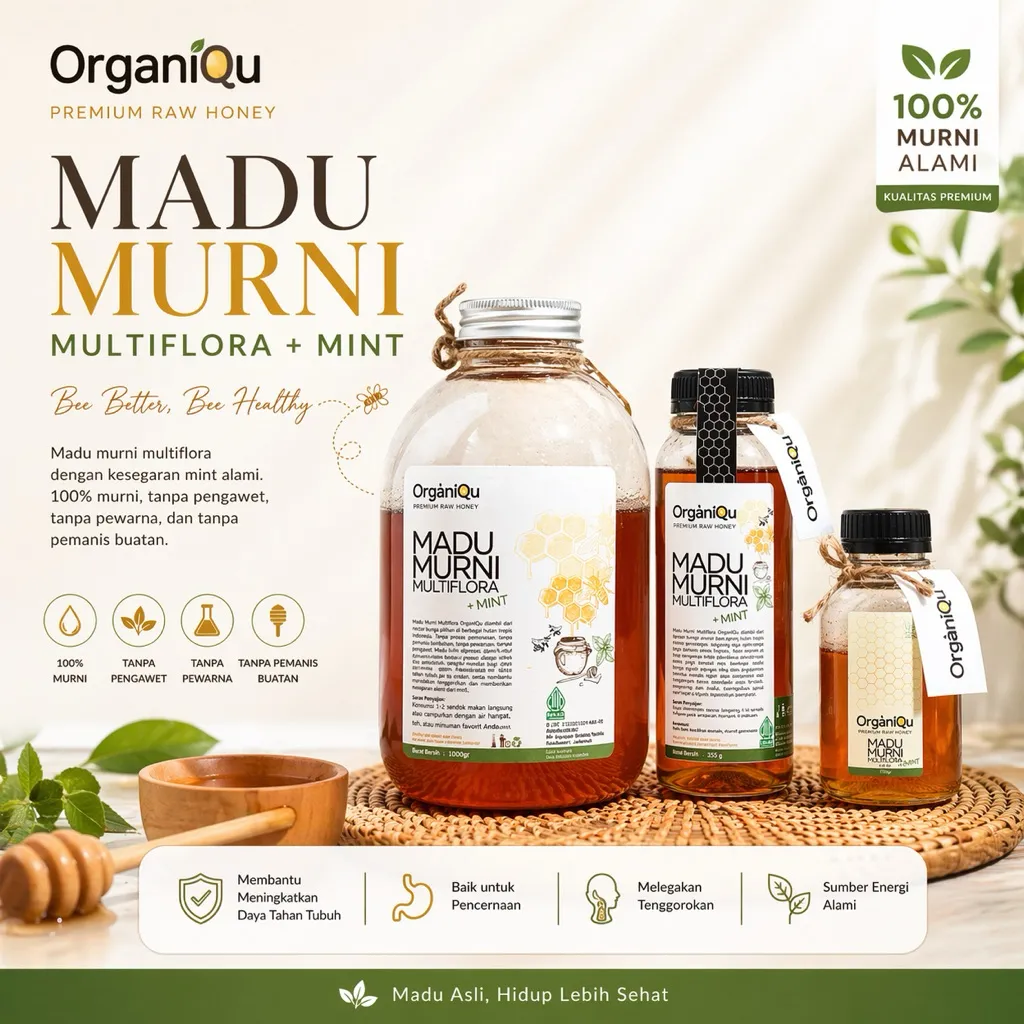 Madu Murni Multiflora + Mint