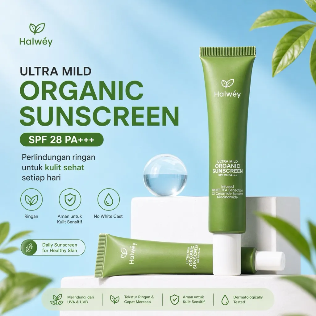 Ultra Mild Organic Sunscreen SPF28 PA+++, 15gr