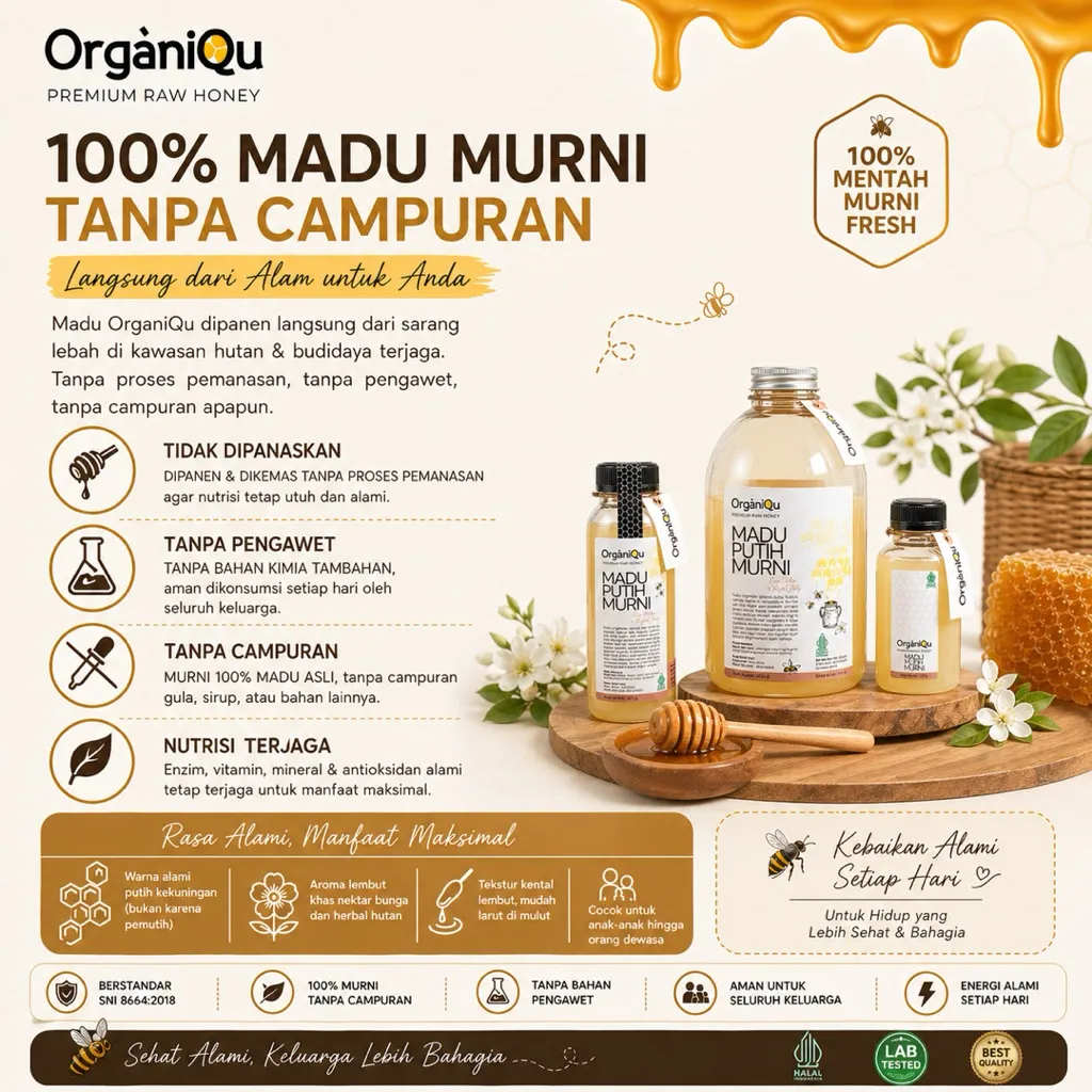 madu_putih_murni5 Madu Putih Murni Bee Pollen + Royal Jelly. - Image 5