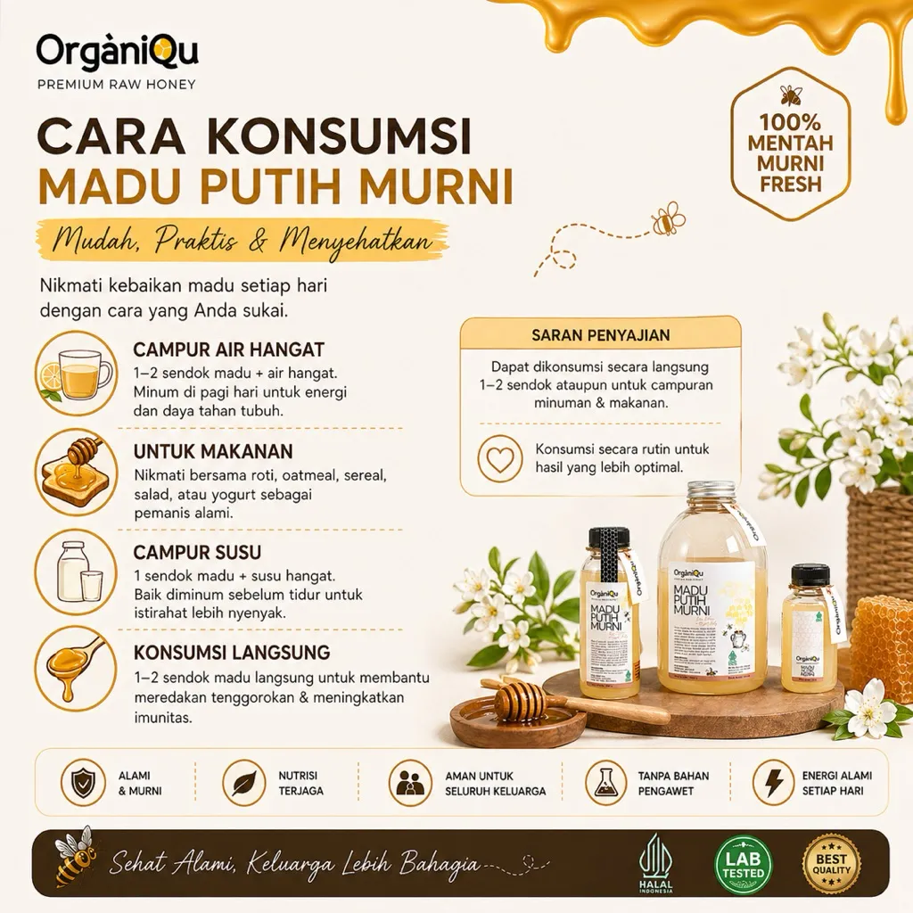 madu_putih_murni6 Madu Putih Murni Bee Pollen + Royal Jelly. - Image 6